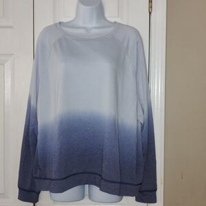 Como Vintage  ombre  blue  lightweight sweateshirt  Sz XXL